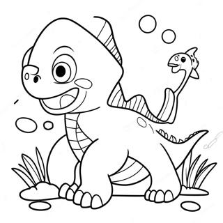 Friendly Dinosaur Shark Coloring Page 70814-58526