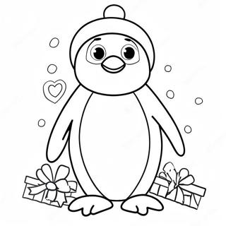 Christmas Penguin Coloring Page 70823-58530