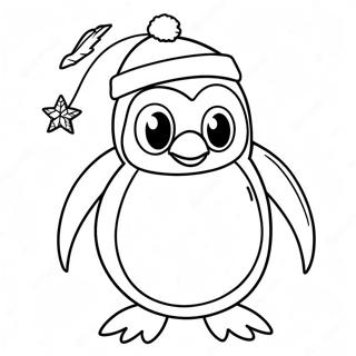 Christmas Penguin Coloring Page 70823-58531