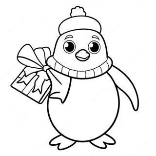 Christmas Penguin Coloring Page 70823-58532