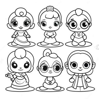 Adorable Funko Pop Disney Characters Coloring Page 70834-58550