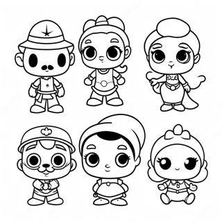 Adorable Funko Pop Disney Characters Coloring Page 70834-58552