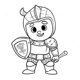 Mike The Knight With Sparkling Armor Coloring Page 70854-58566