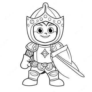 Mike The Knight With Sparkling Armor Coloring Page 70854-58567