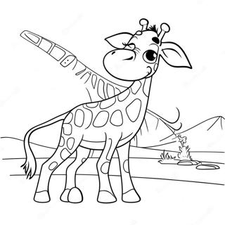 Melman The Giraffe In Action Coloring Page 70864-58575