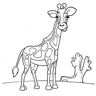 Melman The Giraffe In Action Coloring Page 70864-58576