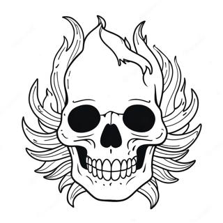 Flaming Skull Coloring Page 70883-58586