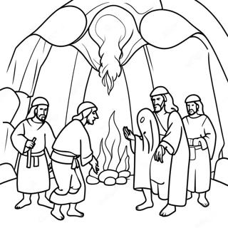 Fiery Furnace Scene Coloring Page 70894-58604