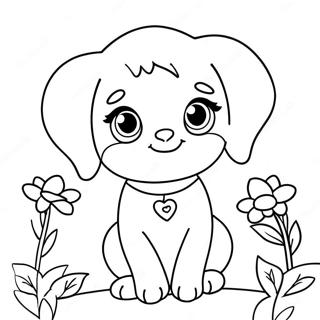 Cute Layla With Flowers Coloring Page 70924-58625