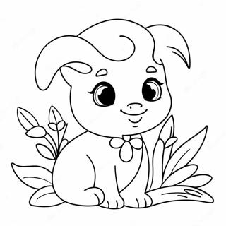 Cute Layla With Flowers Coloring Page 70924-58627