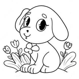 Cute Layla With Flowers Coloring Page 70924-58628