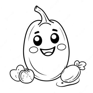 Cute Sweet Potato Character Coloring Page 70934-58634