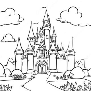 Enchanting Thomas Kinkade Disney Castle Coloring Page 70944-58645