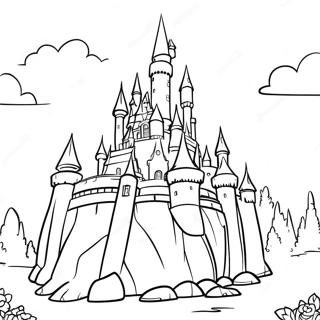 Enchanting Thomas Kinkade Disney Castle Coloring Page 70944-58646