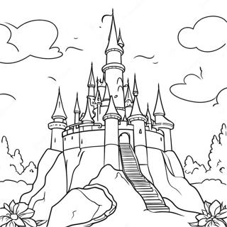 Enchanting Thomas Kinkade Disney Castle Coloring Page 70944-58648