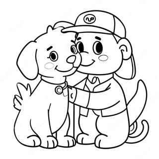 Cute Vet With Animals Coloring Page 7095-5773