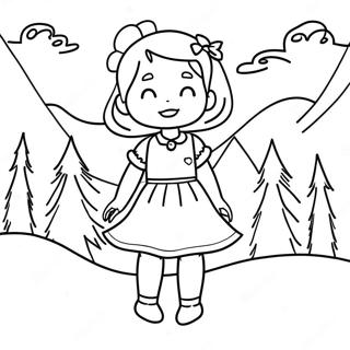 Heidi In The Beautiful Alps Coloring Page 70964-58657