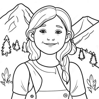 Heidi In The Beautiful Alps Coloring Page 70964-58658