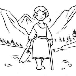 Heidi In The Beautiful Alps Coloring Page 70964-58659