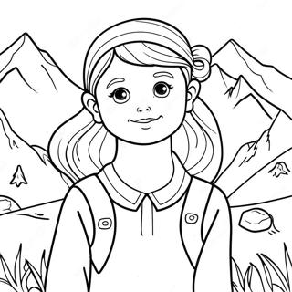 Heidi In The Beautiful Alps Coloring Page 70964-58660