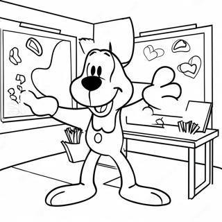 Goofy Classroom Coloring Page 70973-58667