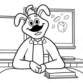 Silly Teacher In Goofy Classroom Coloring Page 70974-58673