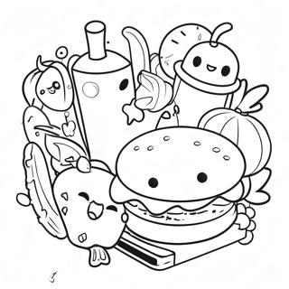 Food Chibi Coloring Page 70983-58663