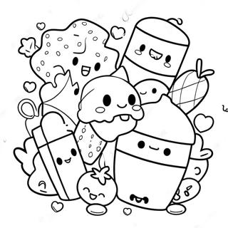 Cute Food Chibi Characters Coloring Page 70984-58669