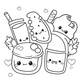 Cute Food Chibi Characters Coloring Page 70984-58670