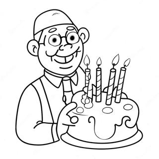 Funny Happy Birthday Papa Coloring Page 70994-58685