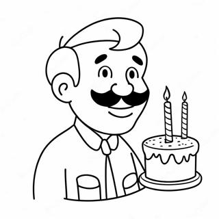 Funny Happy Birthday Papa Coloring Page 70994-58686