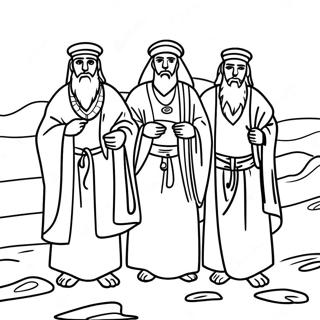 Three Wise Men Journey Coloring Page 71004-58689