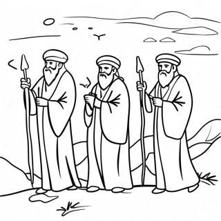 Three Wise Men Journey Coloring Page 71004-58691