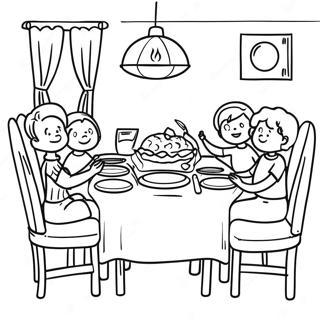 Family Dinner Coloring Pages