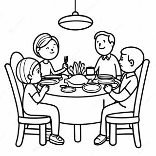 Family Dinner Table Setting Coloring Page 71023-58703