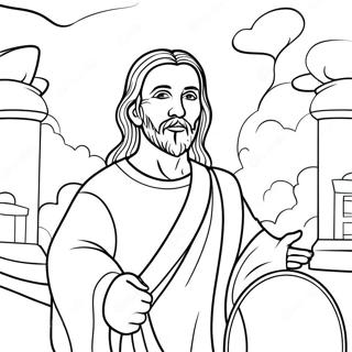 Elisha With Colorful Background Coloring Page 71034-58710