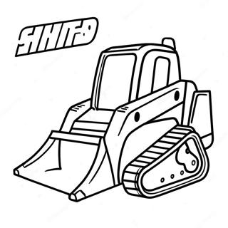 Skid Steer Heavy Machinery Coloring Page 7104-5780