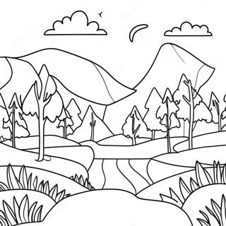 Scandinavian Landscape Coloring Page 71053-58730