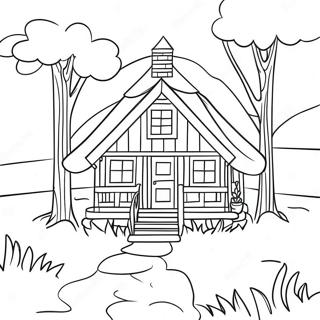 Traditional Scandinavian House Coloring Page 71054-58726