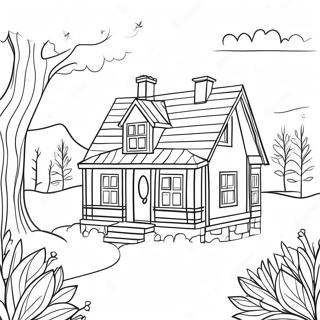 Traditional Scandinavian House Coloring Page 71054-58727