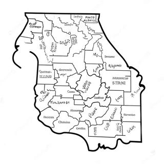 Illinois State Outline Coloring Page 71083-58754