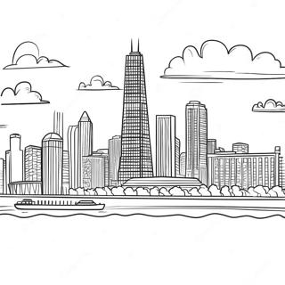 Chicago Skyline Coloring Page 71084-58747