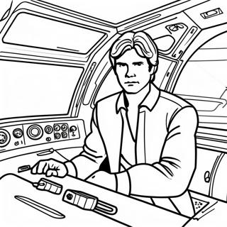 Han Solo In The Millennium Falcon Coloring Page 71104-58770