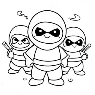 Cute Hello Ninja With Friends Coloring Page 71114-58777