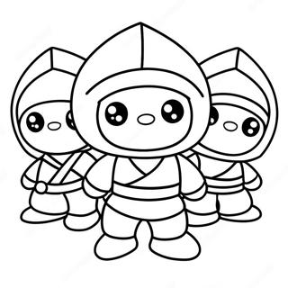 Cute Hello Ninja With Friends Coloring Page 71114-58778