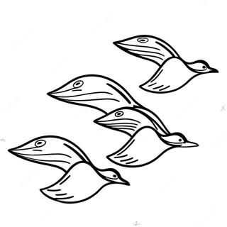 Mighty Ducks Flying In Formation Coloring Page 71124-58782