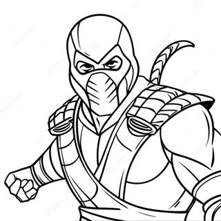 Mortal Kombat Scorpion Coloring Page 71153-58807