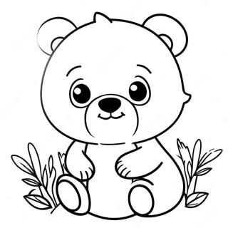 Cute Baby Bear Coloring Page 7115-5791