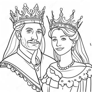 Majestic King And Queen Coloring Page 71174-58829