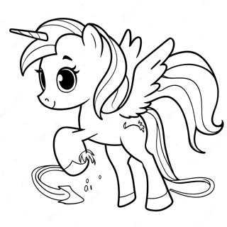 Cute Zipp My Little Pony In Action Coloring Page 71184-58835